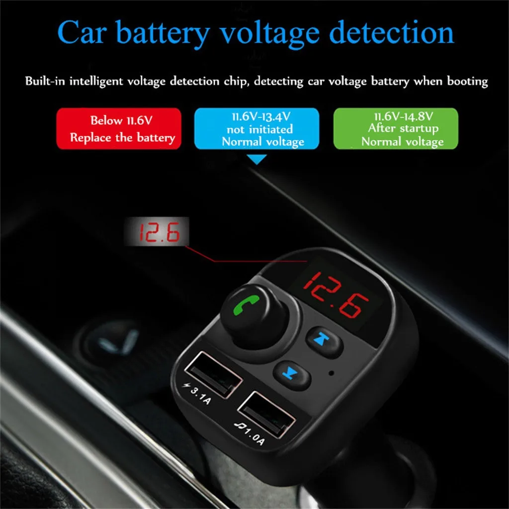 Bluetooth автомобильный fm-передатчик Беспроводной радио адаптер USB Зарядное устройство Mp3 плеер Авто Аудио приемник для гарнитуры#605