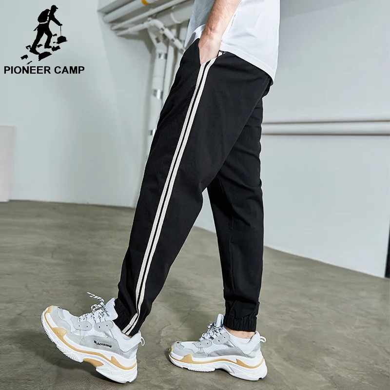 Брюки Pioneer Camp мужские хлопковые облегающие с карманами в полоску | Мужская одежда