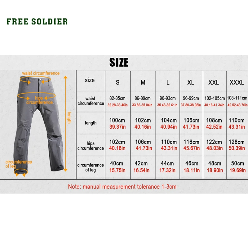 FREE SOLDIER Военная тактическая брюки Открытый soft shell мужские тонкий оборудованная