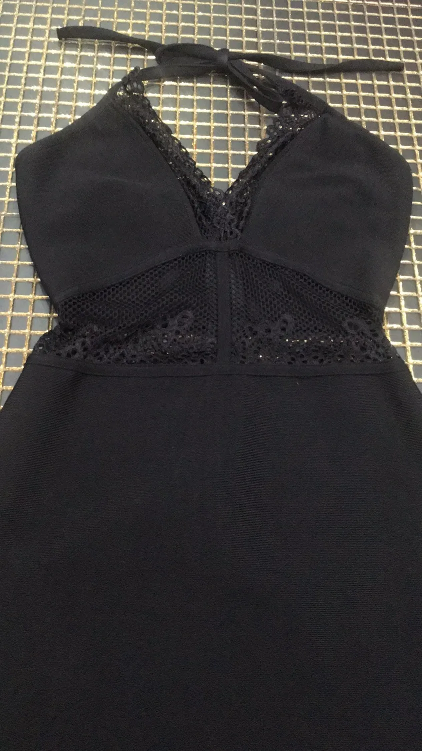 Новинка 2018 летнее сексуальное кружевное асимметричное платье с вырезом на шее