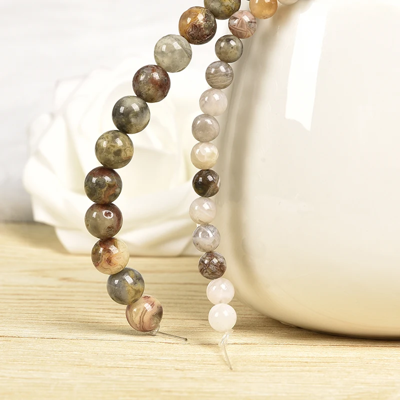 Wholesale natural A+ bamboo leaf 6/8/10mm ball 15 inch necklace / bracelet national style personality crystal stone jewelry | Украшения и
