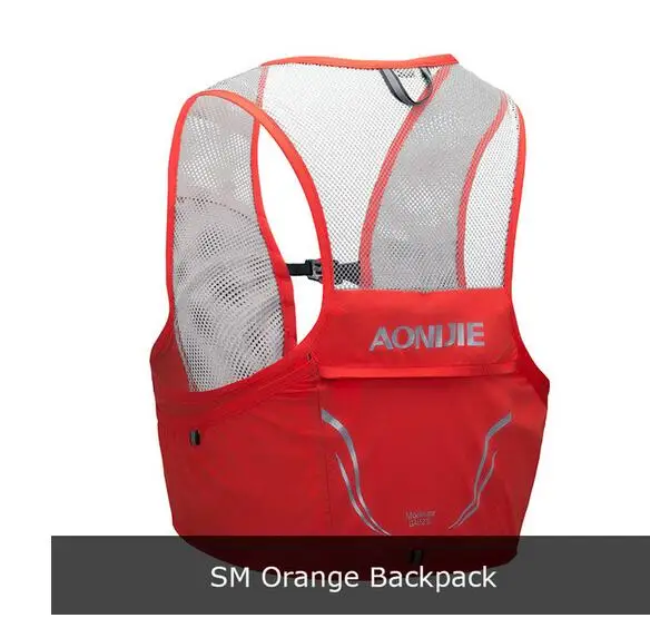 Orange-SM AONIJIE легкий дышащий 2.5L рюкзак для бега жилет сумка Велоспорт марафон Портативный Сверхлегкий походный 500 мл мягкая фляга - Цвет: Orange-SM