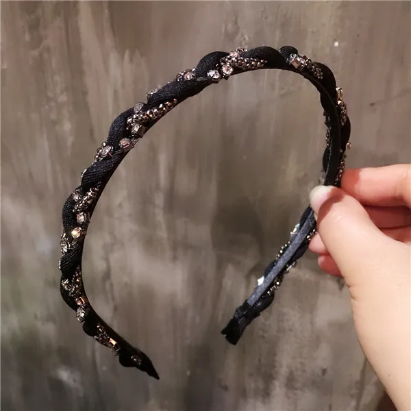 Модные простые блестящие шпагат стразы и сердечком повязка на голову для женщин