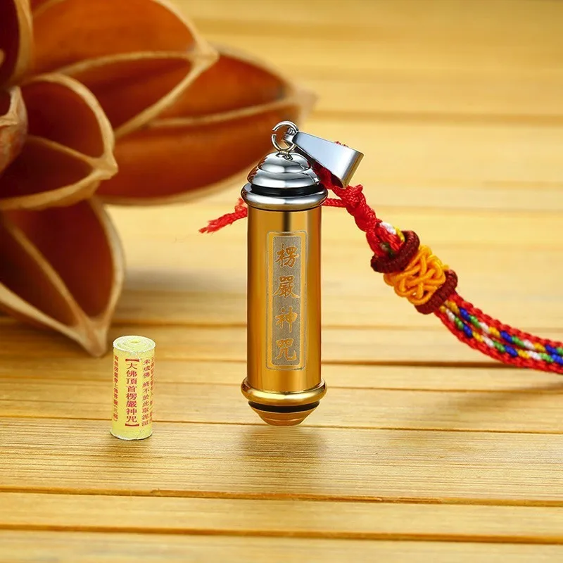 Мужская цилиндрическая Подвеска из нержавеющей стали с амулетом счастливого