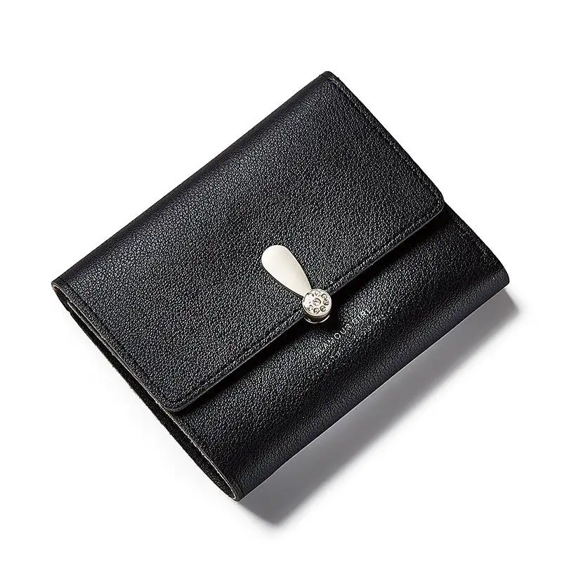 SWTUEE Brand Design Three Fold Women Girl's Coin Purse PU Leather Student Wallet Fashion Solid Short 45BK440 |