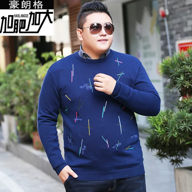 Большой размер xxl-7xl (обхват груди 146 см) 2017 Новый большой популярный свитер с