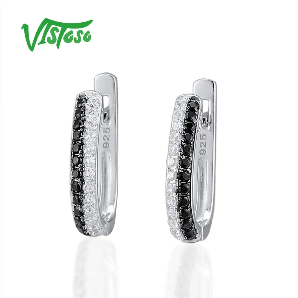 VISTOSO Ювелирные наборы для женщин из натуральной 925 пробы серебряные сверкающие