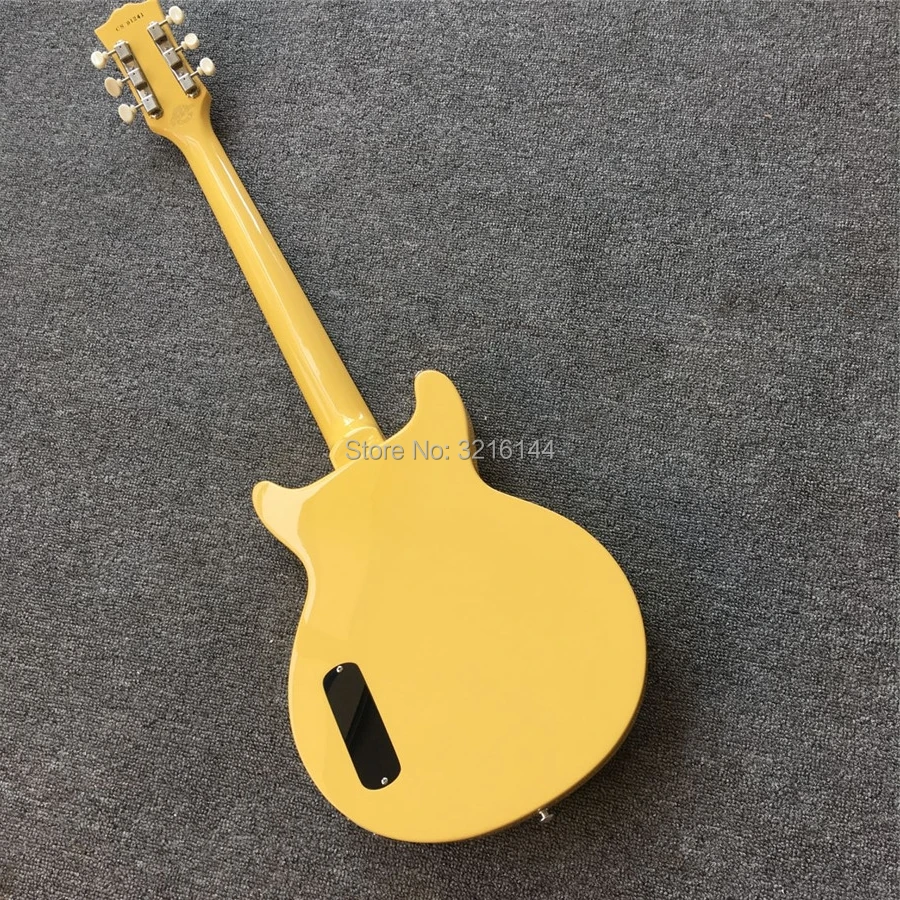 

Milk yellow electric guitar, new products, factory wholesale and retail, real photos, black P90 pickup