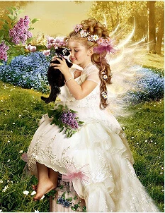 Diamond Embroidery beaded painting needlework diy diamond fairy cross stitch angel rhinestones mosaic | Дом и сад