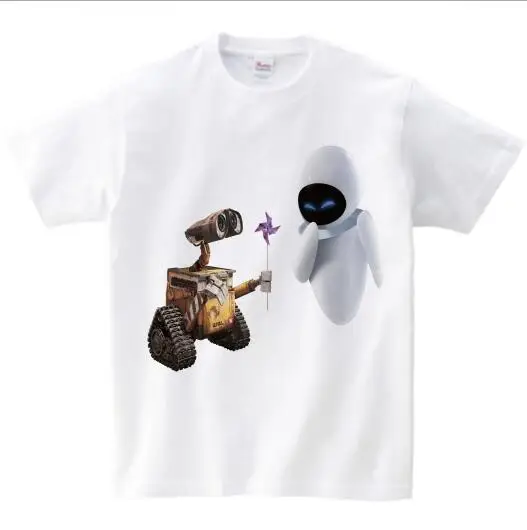 white childreT-shirt Забавная футболка с изображением робота Wall-E eve homme jollypeach, новая дышащая футболка детская футболка с короткими рукавами, MJ - Цвет: white childreT-shirt
