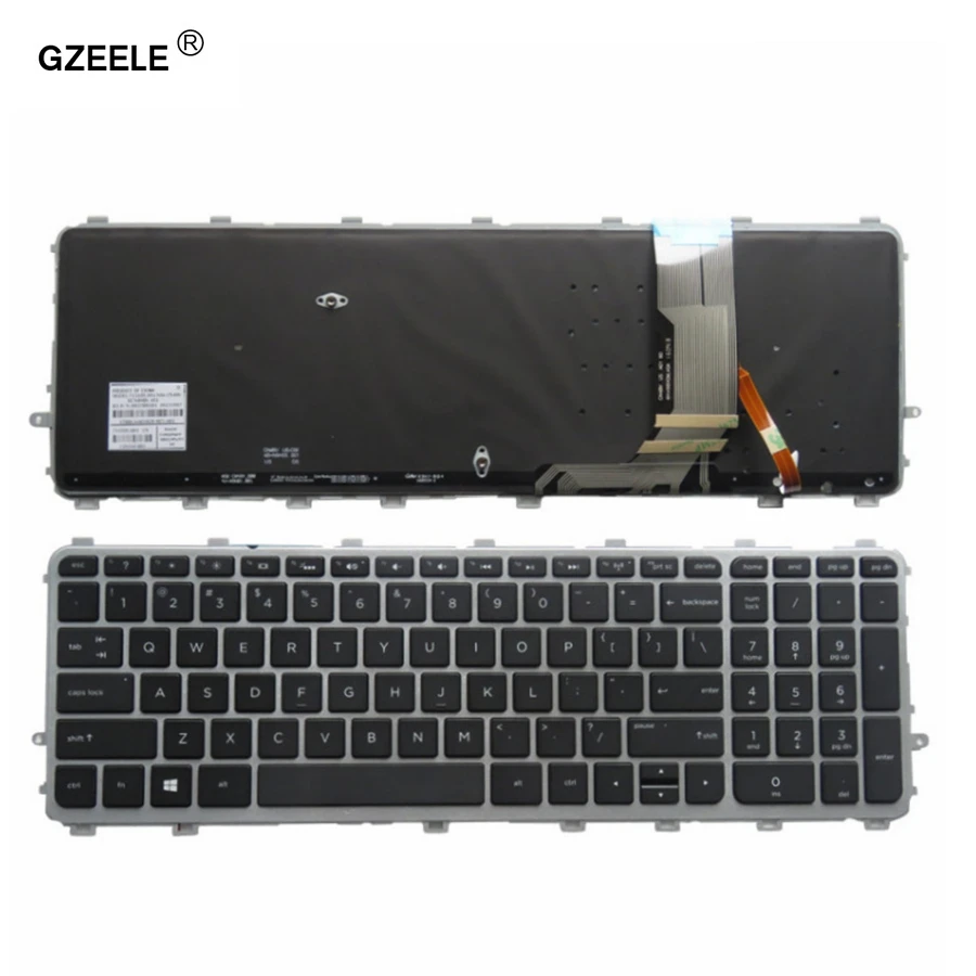 Клавиатура GZEELE с подсветкой для ноутбука HP ENVY 15-J 17-J 720244-001 711505-001 736685-001 6037B0093301