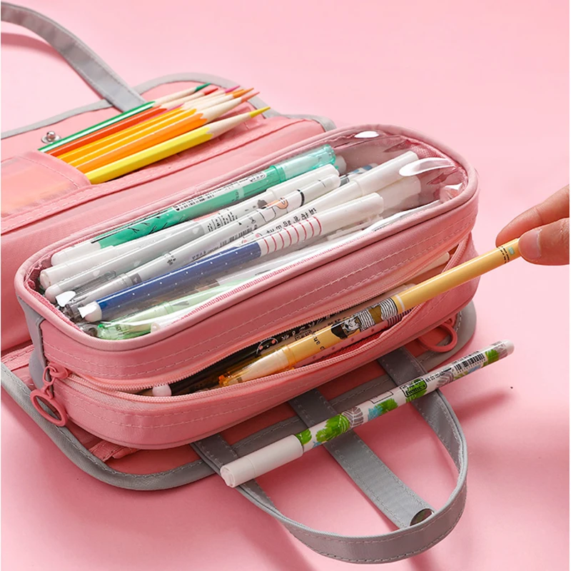 Multifunctional Pencil bag Waterproof oxford choth Detachable Pen bag For School pencil Case Cosmetic case etui wash bag
