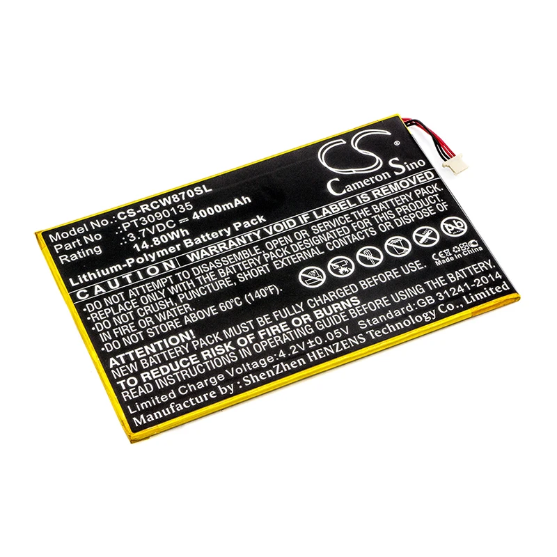 Аккумулятор Cameron Sino 4000 мАч для RCA Galileo Pro 11 5 &quotRCT6303W87 RCT6303W87DK RCT6513W87 Viking 10