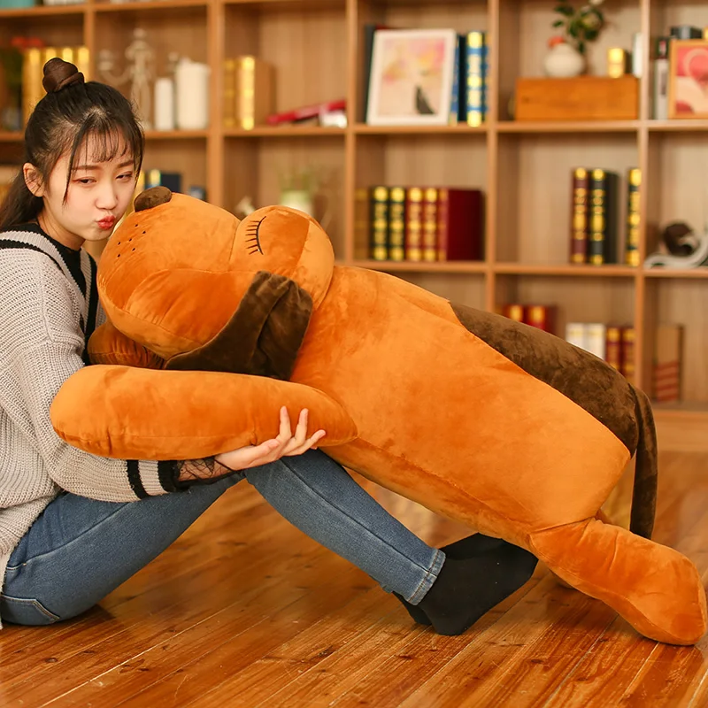 Preço Dorimytrader Bonito Cão Brinquedo De Pelúcia Menina Lazer Macio Dormir Travesseiro Pano Boneca Longo Travesseiro Presente Aniversário 43 Polegada 110cm Dy50592