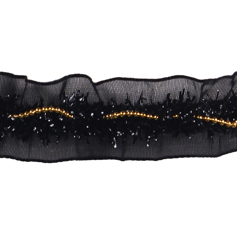 20 ярдов плетеная Золотая лента с кружевной отделкой Кружевная аппликация для