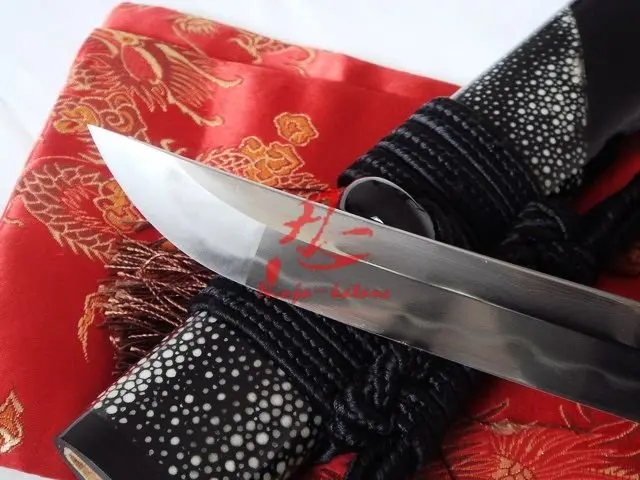 Закаленное лезвие sanmai из глины 30 дюймов отточенный меч катаны вакидзаси змея
