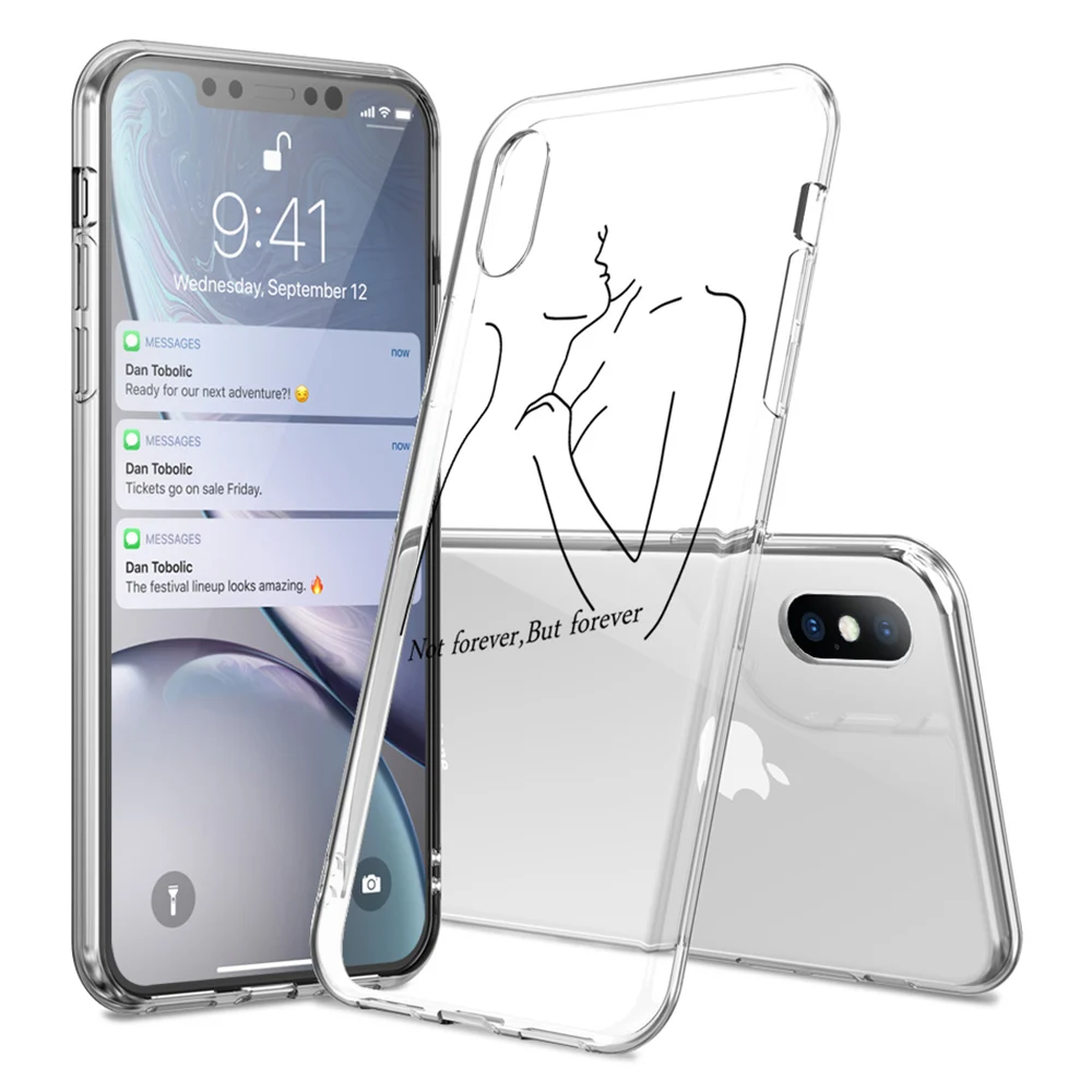 Lovebay чехол для телефона для iPhone 11, 6, 6 S, 7, 8 Plus, X, XR, XS Max, абстрактное искусство, любовник, лицо, чистый мягкий ТПУ для iPhone 11Pro Max, задняя крышка