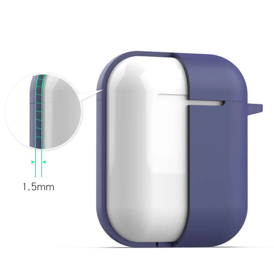 Чехол для наушников Apple Airpods 2 силиконовый чехол беспроводные Bluetooth наушники