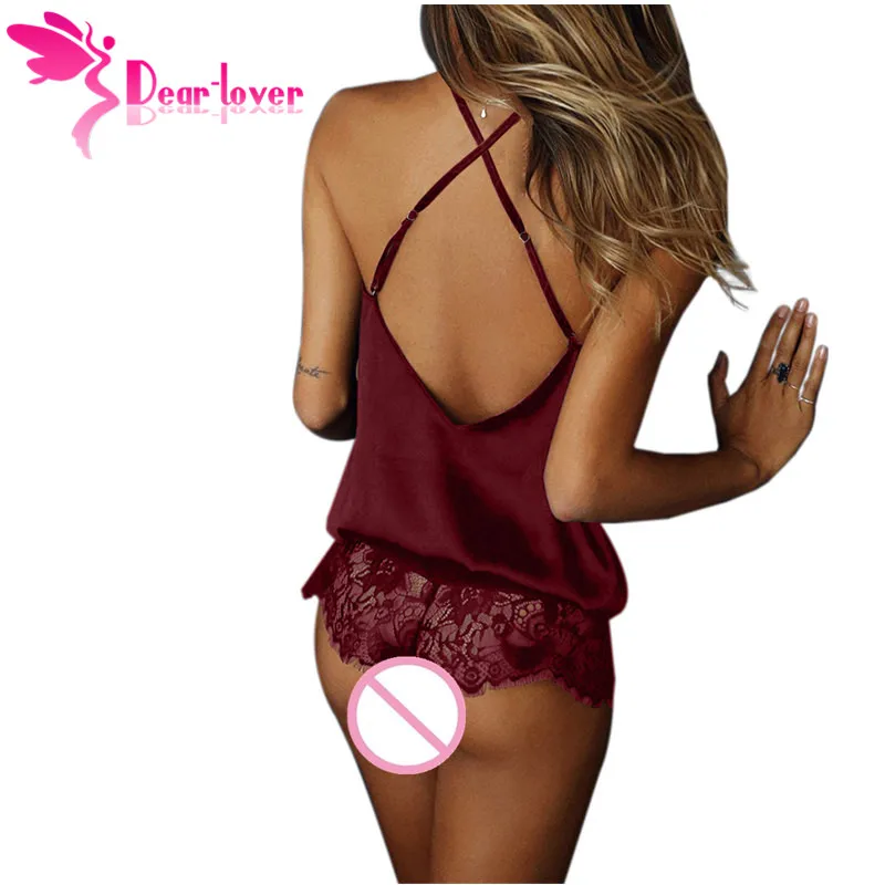 Dear Lover женские красные тонкие лямки кружевные ресницы сорочка белье пижамы
