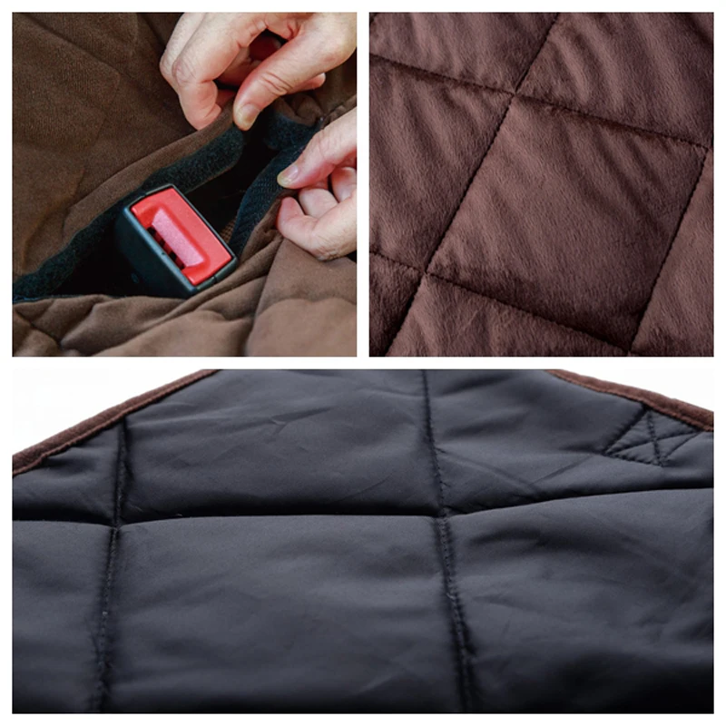

TAILUP Pet Travel Car Seat Cover Waterproof Quilted Soft Short Plush Dog Auto Bench Seat Cover Bed Mats dogTrunk car bed M/L