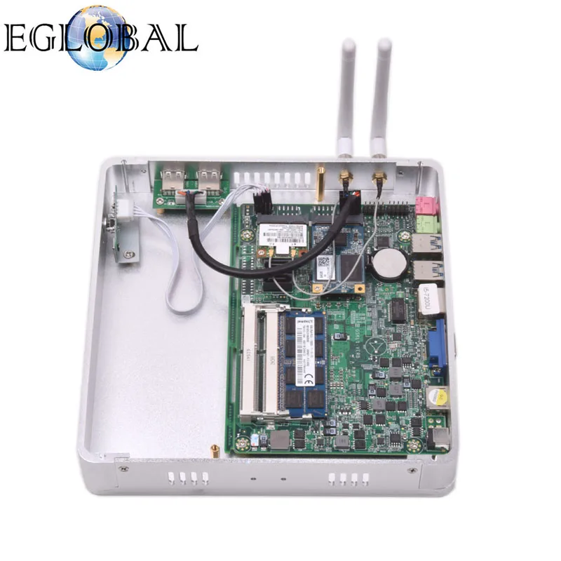 Процессор Eglobal Fanless неттоп персонального компьютера Kaby Lake Windows 10 Мини ПК Intel Core i5