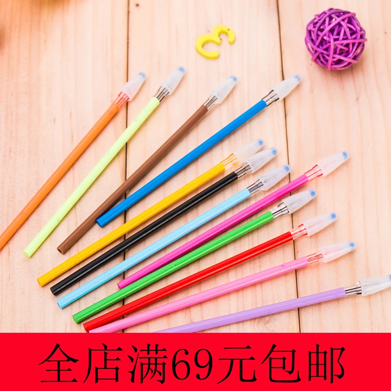 12 цветов Заправка для гелевой ручки картридж Алмазный сердечник цветной Белый