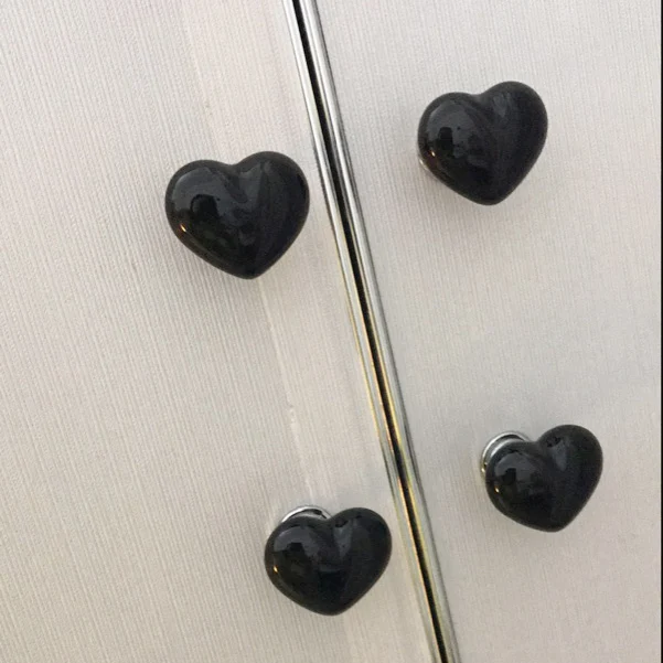 Комплект из 2 предметов белый черный и розовый цвета любящее сердце Керамика