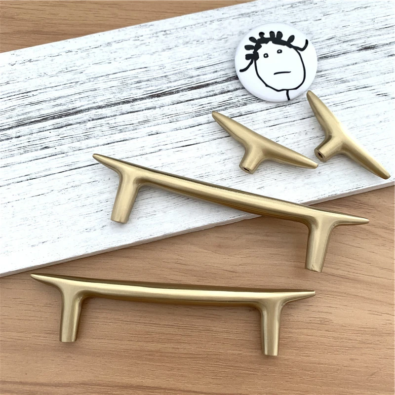 LCH скандинавский стиль шестигранная ручка для шкафа из чистой латуни ручки двери