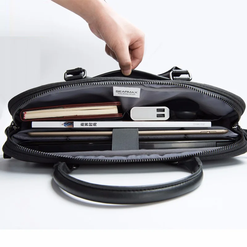 Сумка мессенджер Gearmax Мужская из натуральной кожи 13/14 дюймов|for macbook|laptop shoulder