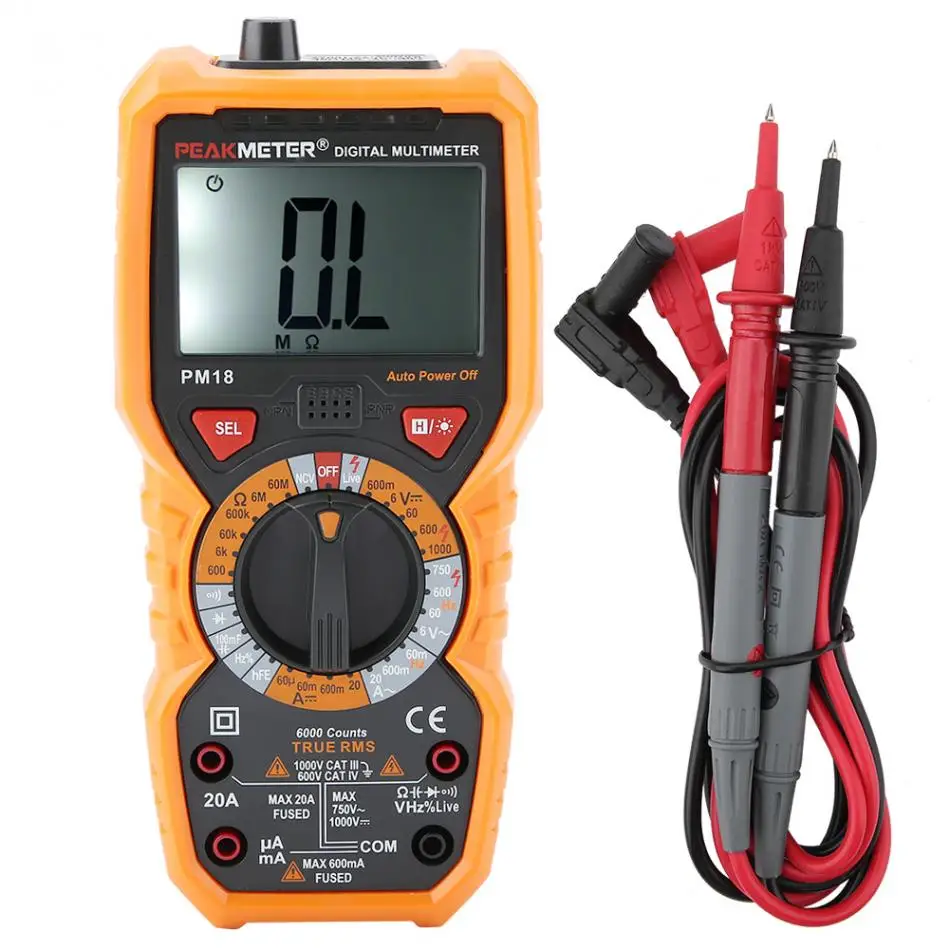 

PM18 Portable Digital Multimeter Digital Multimeter Current Voltage Resistance Tester Electrician measuring instrument