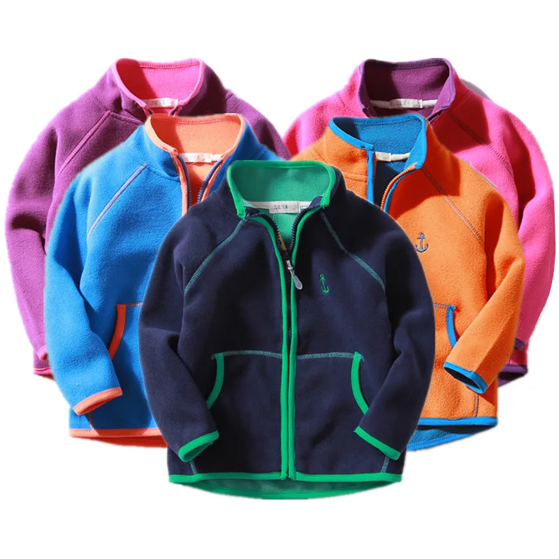

Children Stand-Collar Jackets And Coats Kids Polar Fleece Hoodies Outerwear For Boys GIrls 3-7 Years Sweatshirts Clj313