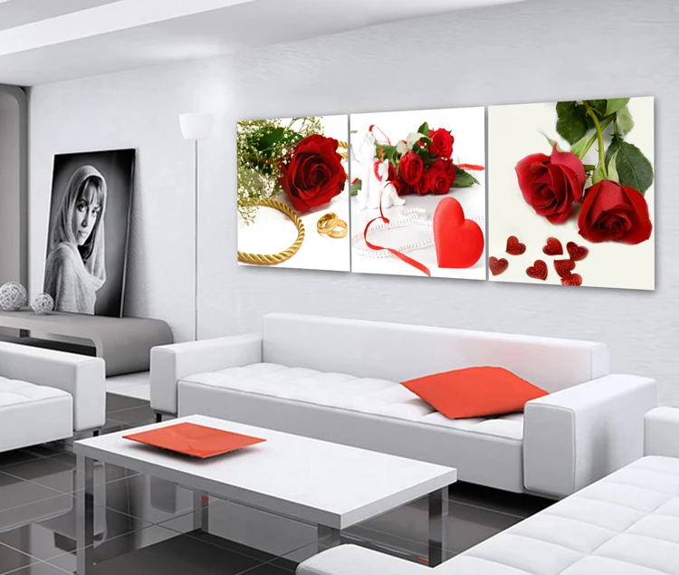 Новинка 2017 картина Fallout с эффектом масс Красивые розы Картина на холсте