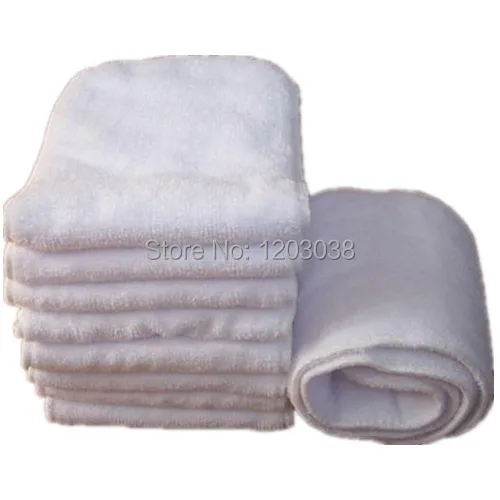 Free shipping 537pcs Washable reusable Baby Cloth Diapers Nappy inserts microfiber 3 layers Cloth Diaper Insert