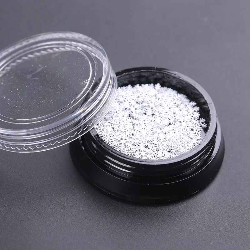 1 Box White Snowflake Nail Alloy Studs Sequins Metal Flakies Manicure Art 3D Decorations Accessories |