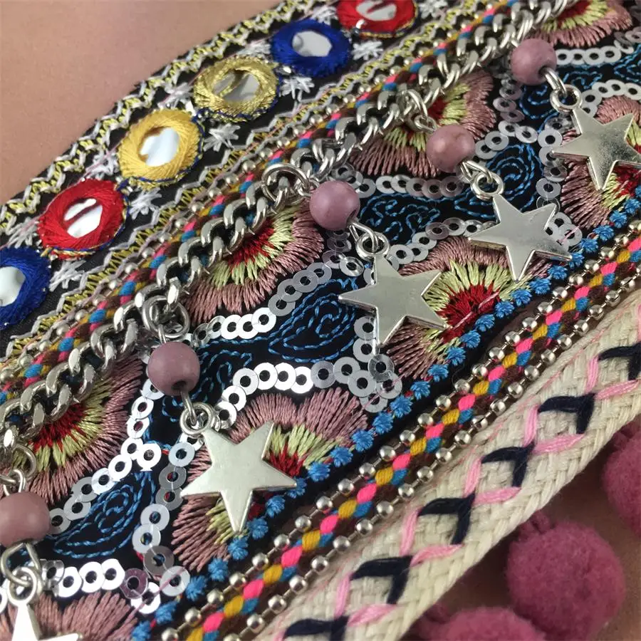 Цыганский богемный Boho Chic народная тканые клапаном сумки для женщин хлопок белье