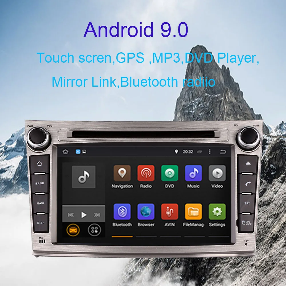 Android 9,0 для SUBARU OUTBACK LEGACY 2008-2013BT wifi Автомобильный dvd-плеер Восьмиядерный(8 ядер) 4G ram 1080P Автомобильный gps навигатор головное устройство