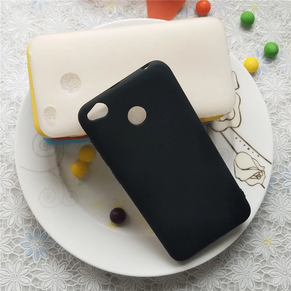 Силиконовый матовый чехол Macarons из ТПУ для Xiaomi redmi 4x простой однотонный мягкий
