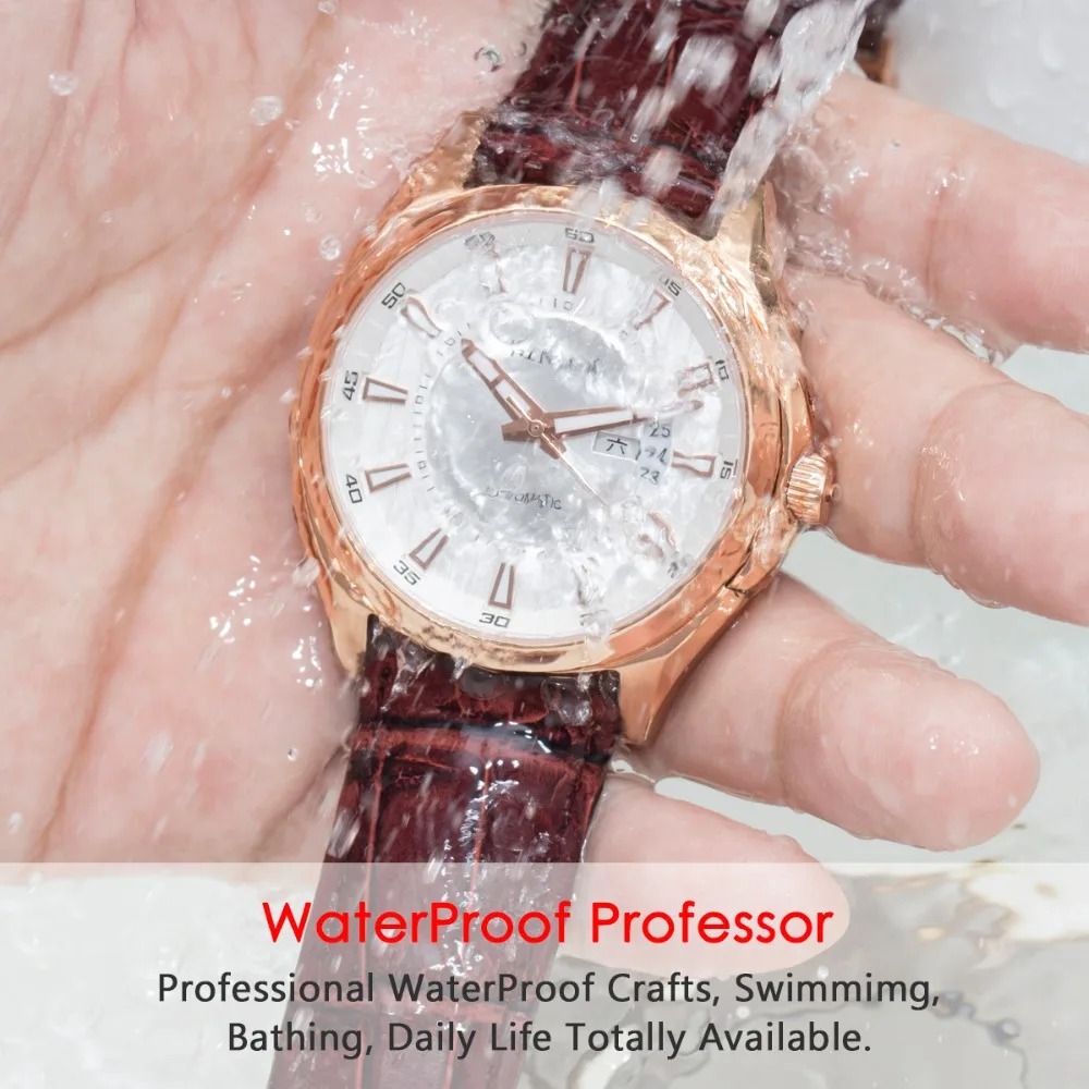 Часы BINLUN Мужские автоматические Классические роскошные механические наручные