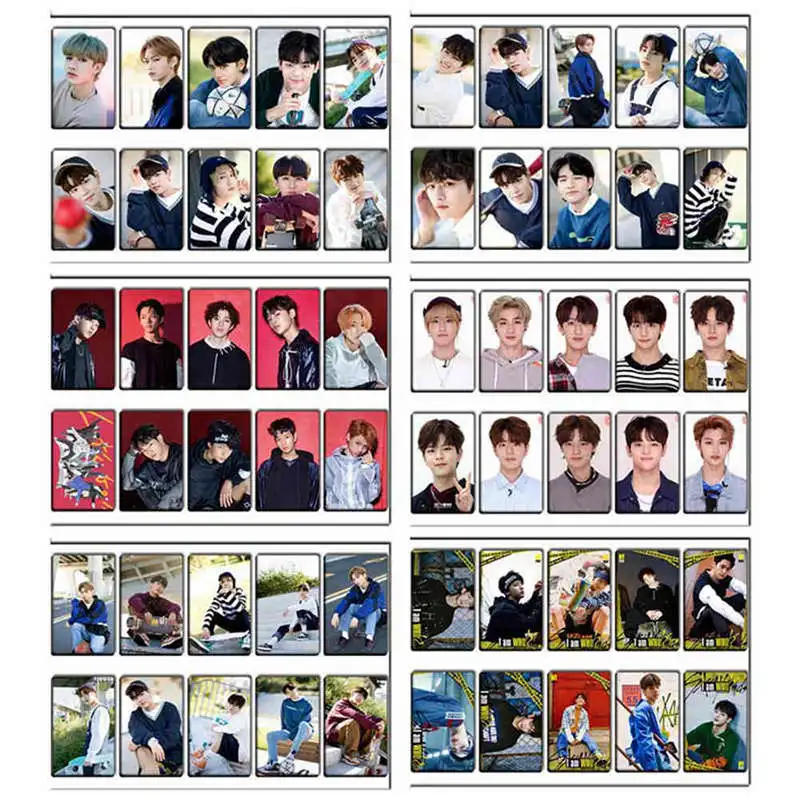 10 шт./компл. K-POP защищает детей липкие фотокарточек; Новая модная матовая автобусная карта наклейки подарок для вентиляторы коллекция