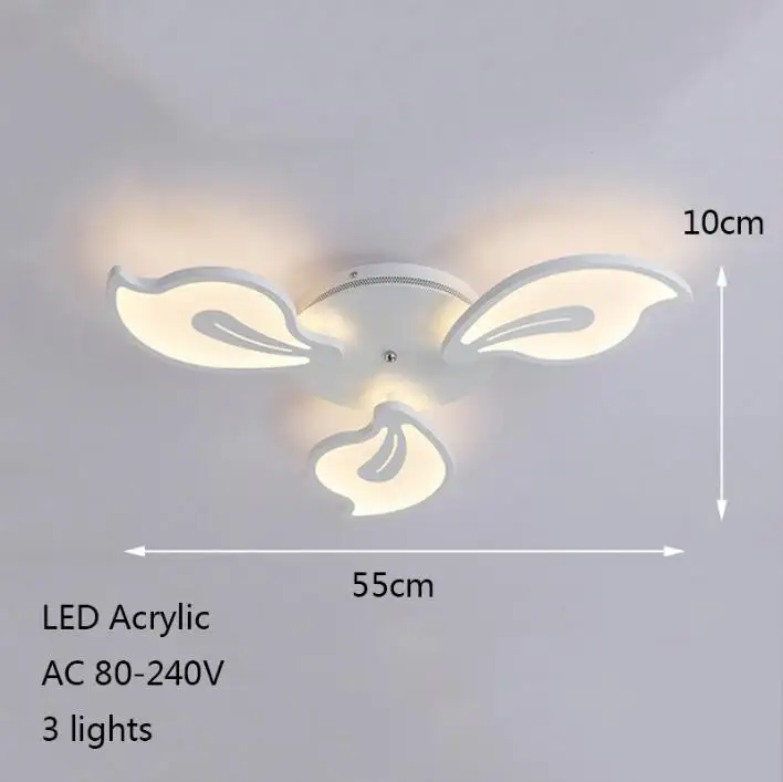 3 lights Современные акриловые кованые Королевский потолочные светильники Светодиодный 220V 5 видов стилей потолочные светильники для спальни фойе Холл ресторана для гостиничного Холла бар - Цвет корпуса: 3 lights