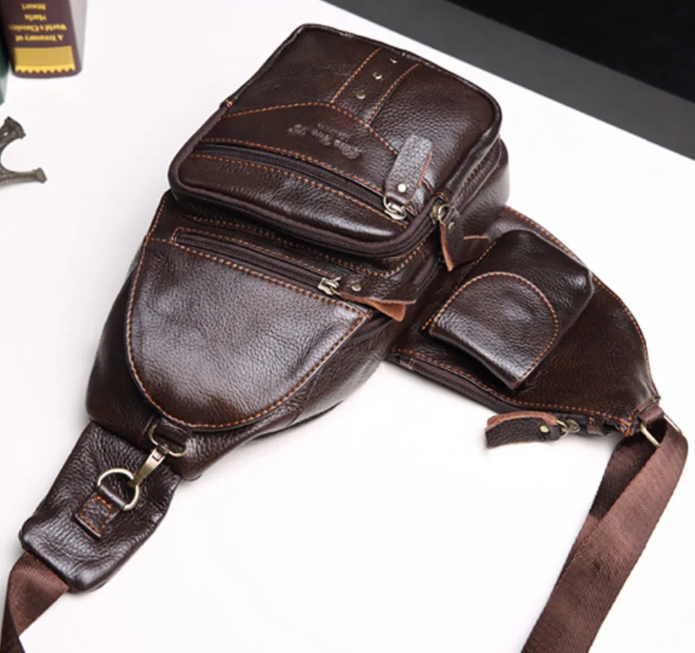 Мужской рюкзак на ремне из натуральной воловьей кожи для путешествий|Мужские