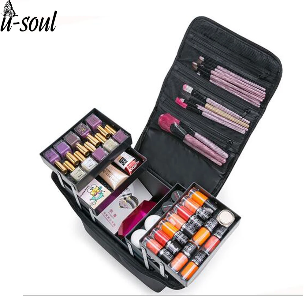 Органайзер для косметики сумки через плечо макияжа сумка тоут косметичка