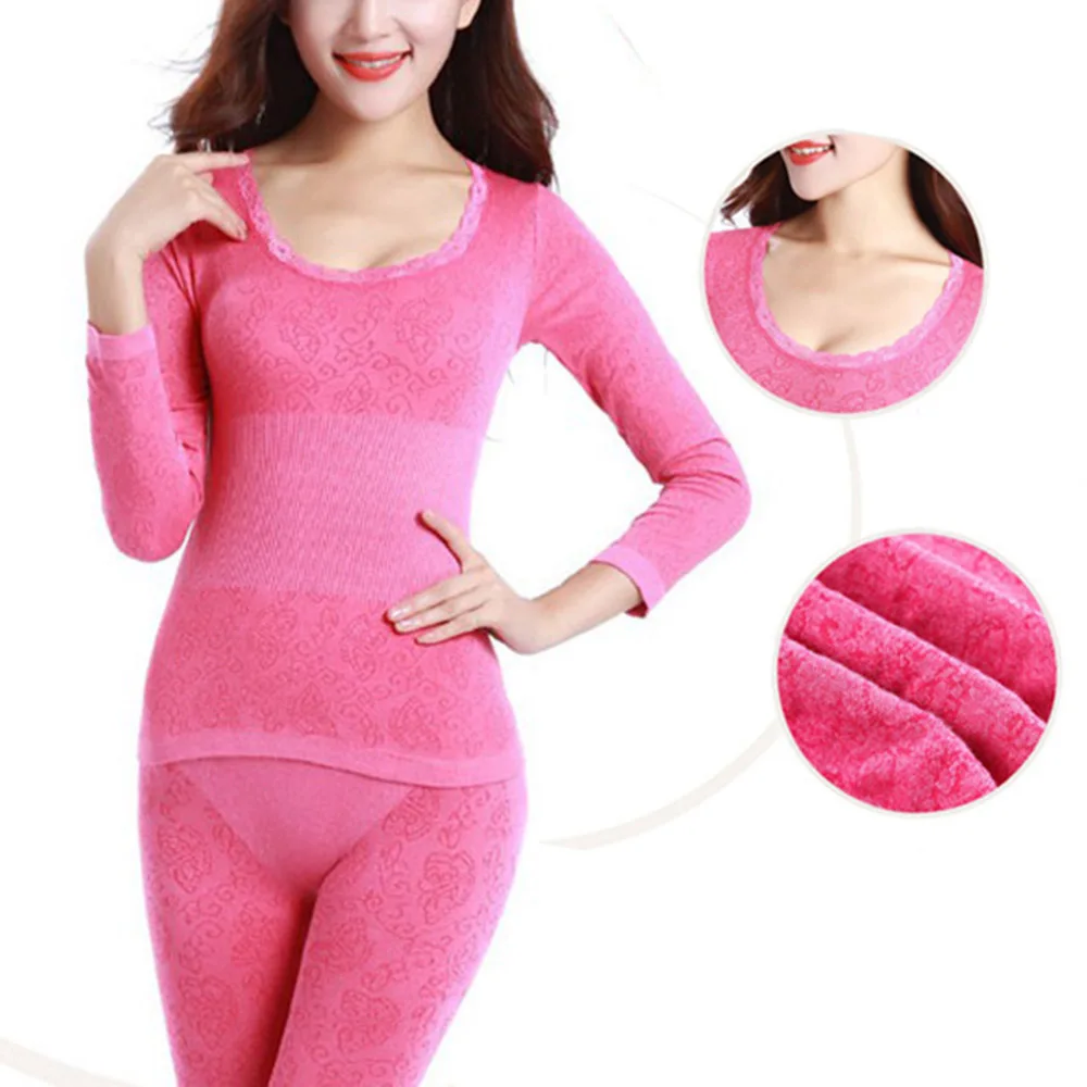 Fitibest Women Winter Thermal Underwear Suit Ladies Clothing Female Long Johns |