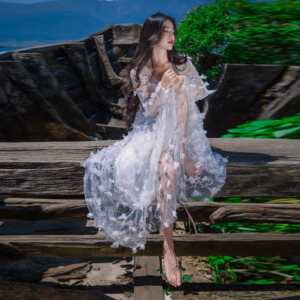 2017 новое пляжное платье с v-образным вырезом Vestidos De Novia сексуальное кружевное