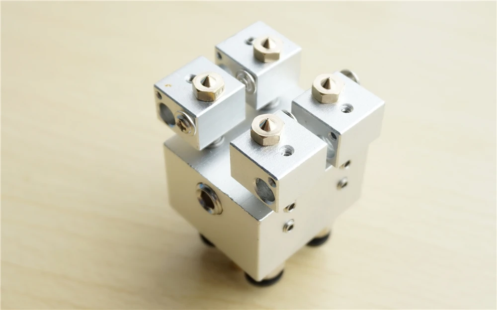 С водяным охлаждением Kraken Hotend комплект Quad Экструдер Насадка для 3d принтеры 1,75 мм 3 Титан тонкой отделки PTFE тефлон головки принтера
