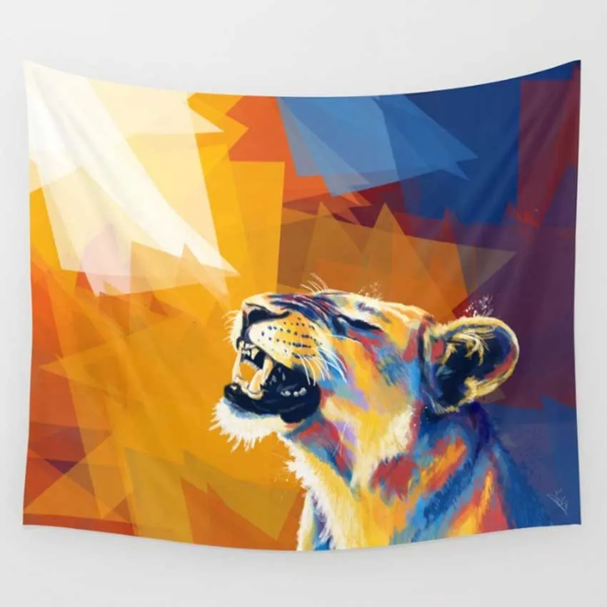 CAMMITEVER Леопардовый горы Луна лес цветок настенный гобелен Модный богемный