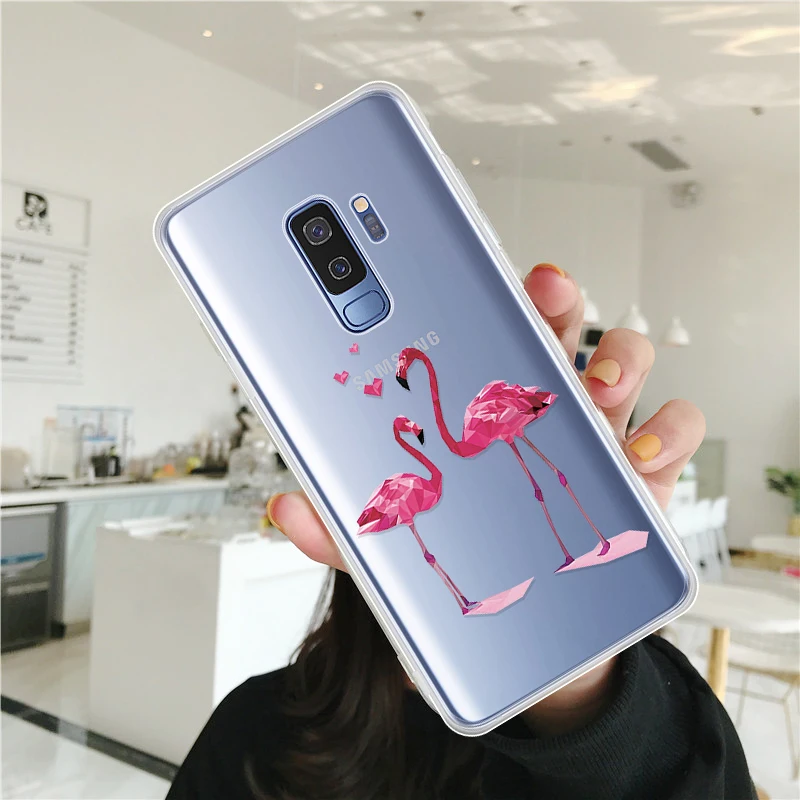 Прозрачный силиконовый чехол для телефона с узором s для samsung S9 S8 Plus S10 S10 Pro 10E, чехол-накладка на заднюю панель с милым рисунком из мультфильма