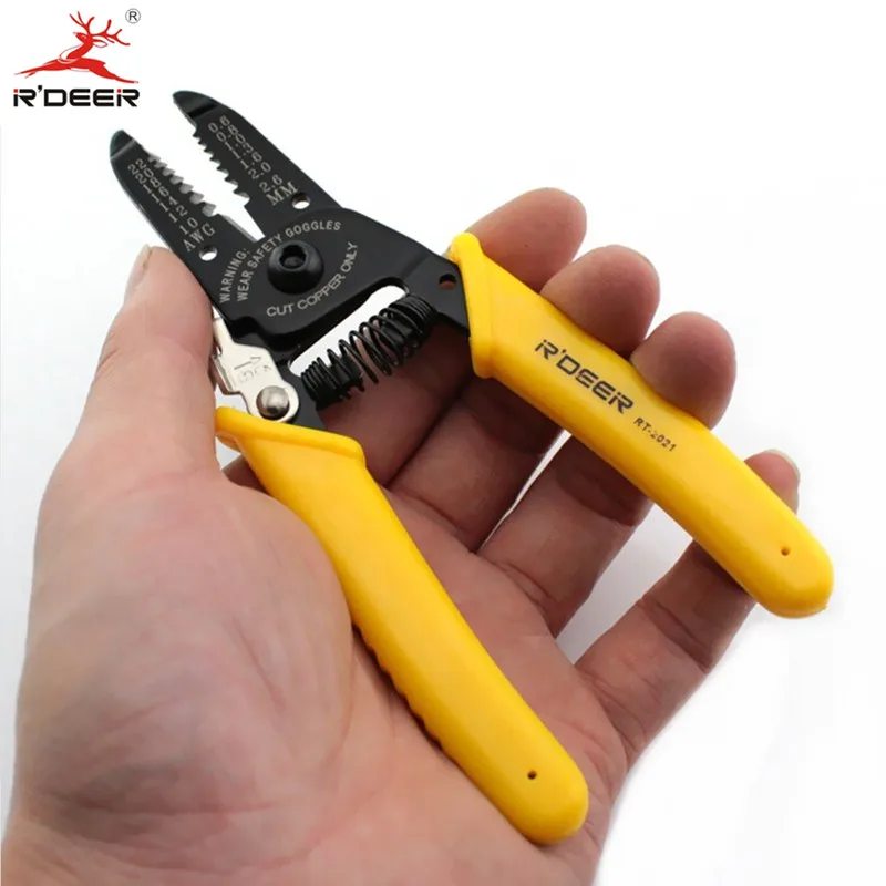 RDEER 180mm Pliers Wire Stripper Multi Tool Stripping Cutter 0.6-2.6mm Automatic Cable Cutting Scissor Hand Tools | Инструменты