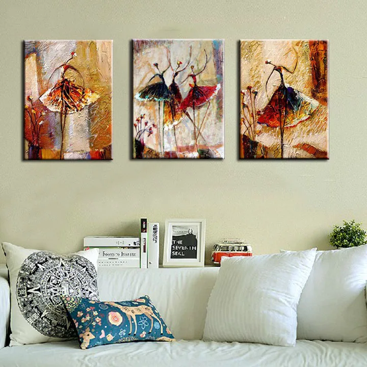 Картина на холсте с изображением балерины настенное искусство украшение для