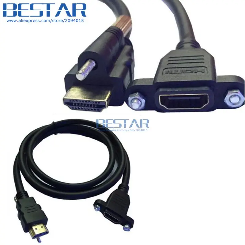 (100 шт./лот) панельный Удлинительный кабель hdmi1.4 со штекером HDMI на гнездо 1 5 м 150 см